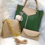 Women's PU Leather Plain Top Handle Shoulder Bag