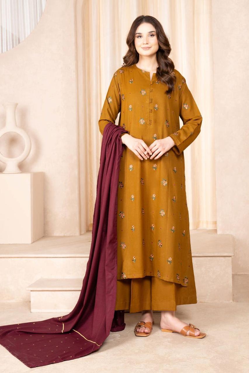 3 Pcs Women's Unstitched Embroidered (2)